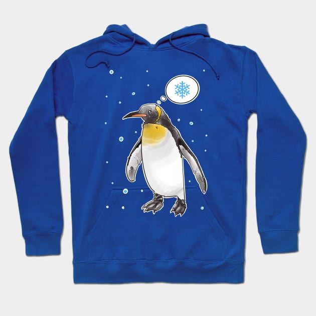 King penguin thinking about snow Hoodie by weilertsen